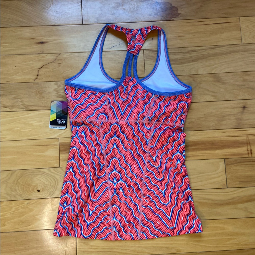 Mountain Hardwear Mighty Tank Top Sz S Shelf Bra‎ Workout Running Racerback - Picture 9 of 9